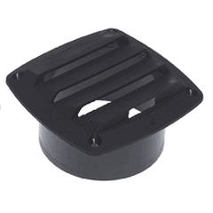 Vent With Flange 82 x 82mm Black